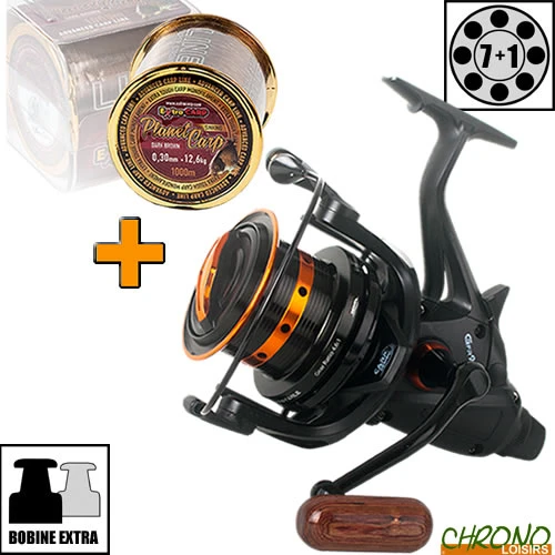 Moulinet Carp Design Débrayable GFR9000 Black & Orange + Planet Carp 1000m 3 Moulinet Carp Design Débrayable GFR9000 Black & Orange + Planet Carp 1000m
