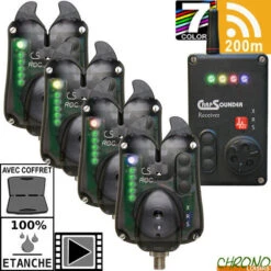 Coffret Carpsounder Centrale 4 Détecteurs Roc XRS-ACC Black Neon