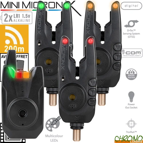 Coffret Fox Centrale 3 Détecteurs Mini Micron X 3 Coffret Fox Centrale 3 Détecteurs Mini Micron X