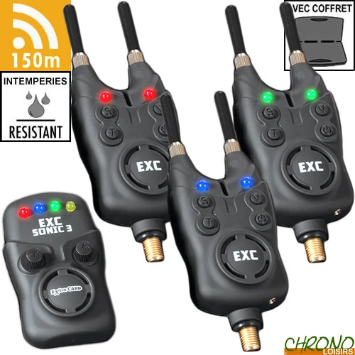 Coffret Extra Carp Centrale 3 Détecteurs EXC Sonic 3 3 Coffret Extra Carp Centrale 3 Détecteurs EXC Sonic 3
