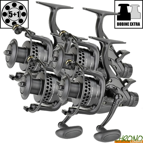 Moulinet Carp Zoom Débrayable Black Ghost 6000 BBC (les 4) 3 Moulinet Carp Zoom Débrayable Black Ghost 6000 BBC (les 4)