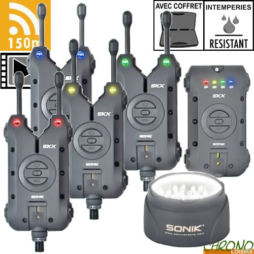 Set Sonik Centrale 4 Détecteurs SKX3 + Lampe 3 Set Sonik Centrale 4 Détecteurs SKX3 + Lampe
