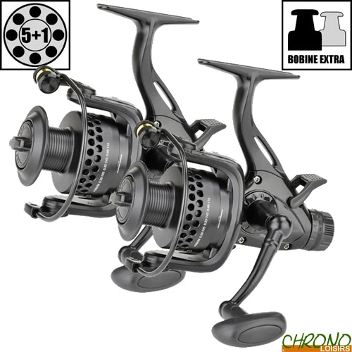 Moulinet Carp Zoom Débrayable Black Ghost 6000 BBC (les 2) 2 Moulinet Carp Zoom Débrayable Black Ghost 6000 BBC (les 2)