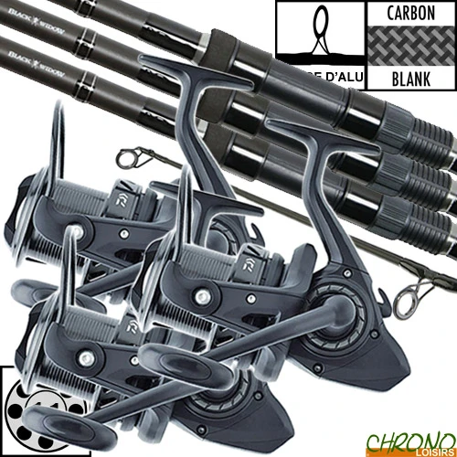 Ensemble Daiwa Black Widow 10' 3lbs (les 3) 3 Ensemble Daiwa Black Widow 10' 3lbs (les 3)