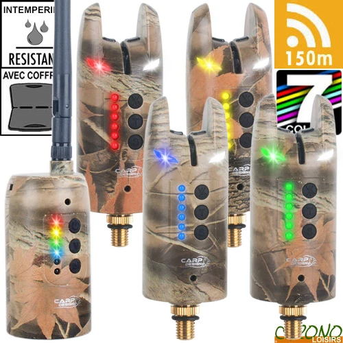 Coffret Carp Design Centrale 4 Détecteurs Darkness Camo 3 Coffret Carp Design Centrale 4 Détecteurs Darkness Camo